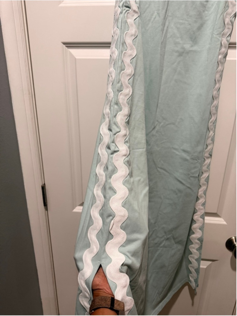 Women's PROSPERINA Light Blue White Maxi Dress S - Picture 5 of 13